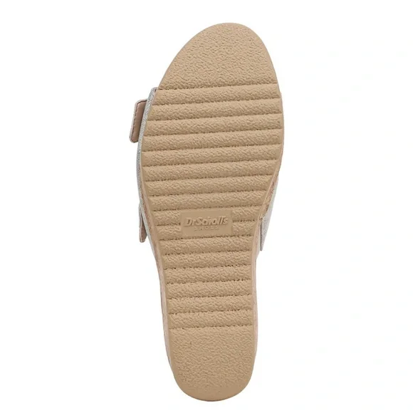 Dr. Scholl's Light Gold Wedge Sandals - Picture 4 of 6